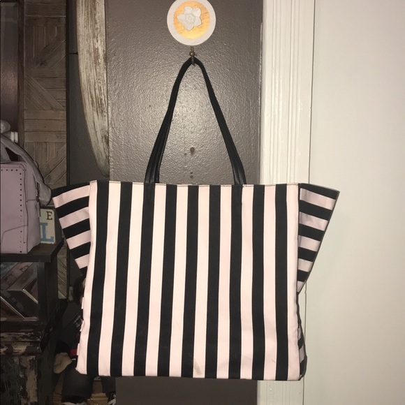 NWT Victoria’s Secret Pink & Black Large Tote - Picture 5 of 5